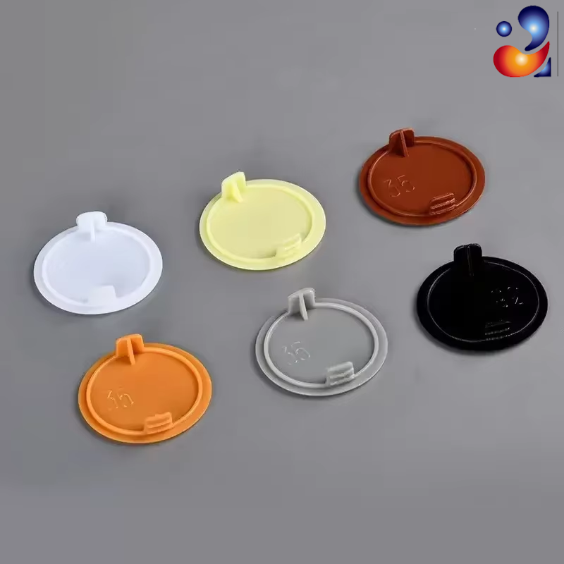 Furniture Hardware Fitting - ฝาครอบบานพับเฟอร์นิเจอร์พลาสติกทรงกลมสำหรับตกแต่งบ้าน 10 ชิ้น, ฝาปิดรูขนาด 35/38/40 มม.