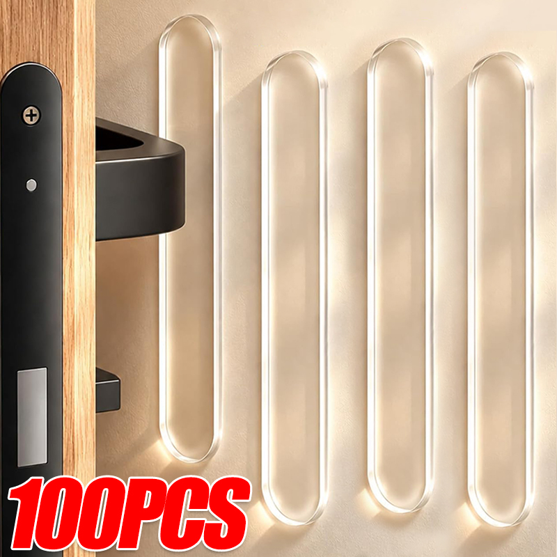 Furniture Hardware Manufacturer - แผ่นกันกระแทกซิลิโคนสำหรับตู้ แบบติดเอง ป้องกันการชน แผ่นรองกันกระแทกประตู แผ่นป้องกันมือจับประตูเฟอร์นิเจอร์