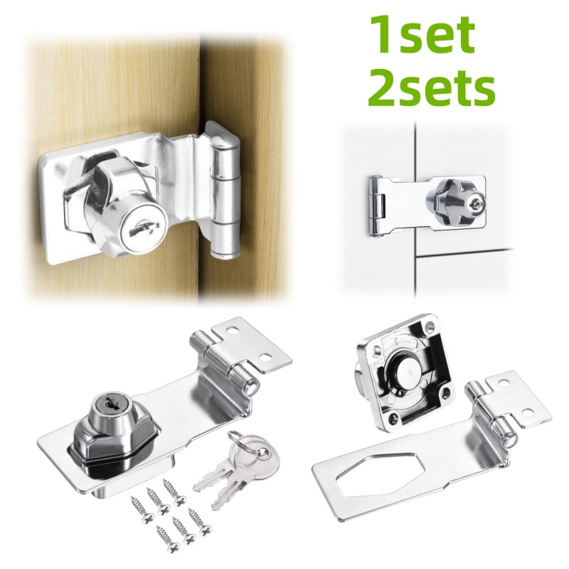 Furniture Hardware Jig - 1/2 ชุดล็อคความปลอดภัยเฟอร์นิเจอร์สไตล์ลูกบิด เหมาะสําหรับตู้ ล็อคลิ้นชัก อุปกรณ์ฮาร์ดแวร์พร้อมกุญแจและสกรู
