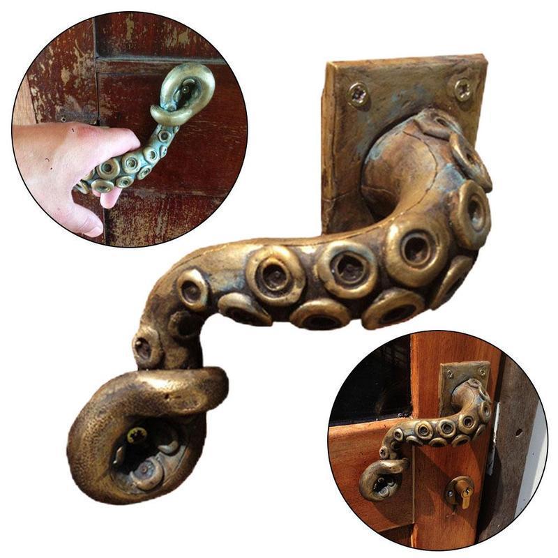 Furniture Hardware Jig - Vintage Octopus ลูกบิดประตูสัตว์สไตล์กลางแจ้ง Hook เฟอร์นิเจอร์ลิ้นชักบาร์ดึงฮาร์ดแวร์โบราณตู้ Shake
