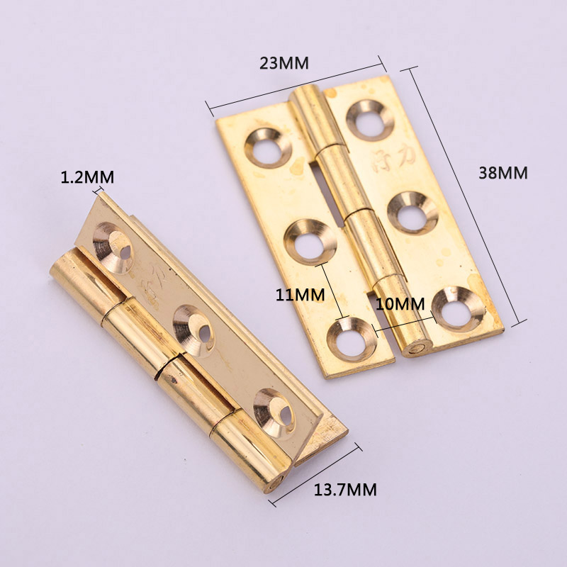 Cabinet Hinge Overlay - 2 ชิ้น/ล็อตทองเหลืองบานพับเฟอร์นิเจอร์ 38 มม.ประตูห้องครัวเฟอร์นิเจอร์งานไม้อุปกรณ์เสริมทนทานเชื่อมต่อฮาร์ดแวร์ 6 หลุม