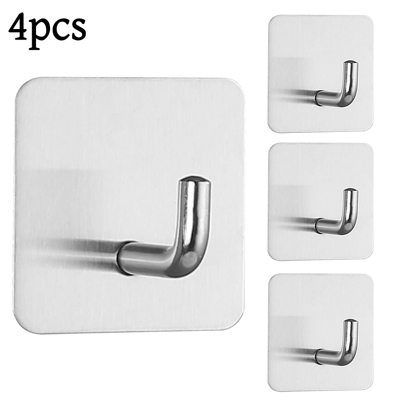 Furniture Hardware Fitting - ตะขอแขวนผนังแบบติดเอง 2-4 ชิ้น ที่แขวนผ้าเช็ดตัว ที่แขวนเสื้อผ้า ที่แขวนกระเป๋า