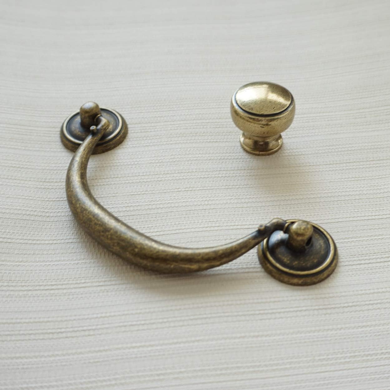 มือจับตู้ทองสัมฤทธิ์โบราณ มือจ - Furniture Hardware Drop Pulls บทวิจารณ์และราคา
