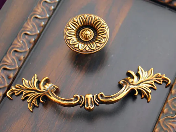 Vintage ลิ้นชักดึง Handles Dro - Furniture Hardware Drop Pulls บทวิจารณ์และราคา