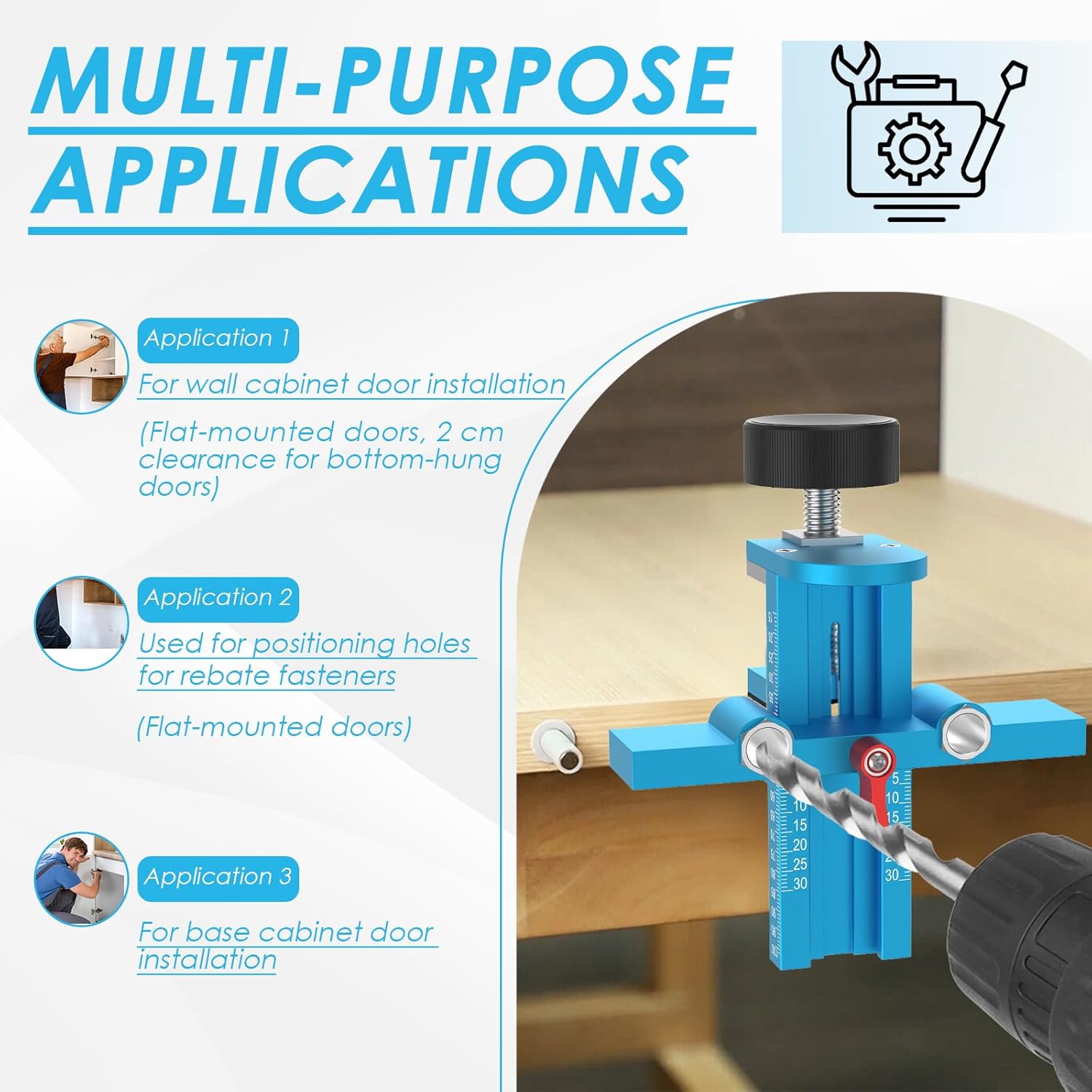 อุปกรณ์จับยึดตู้ 3 in 1 พร้อมต - Furniture Hardware Jig บทวิจารณ์และราคา