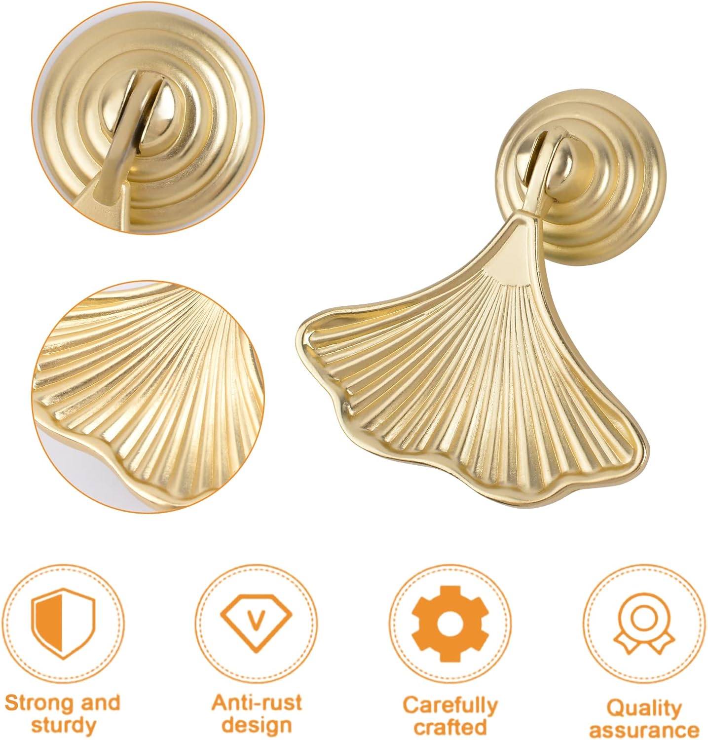 มือจับรูปใบแปะก๊วย 2 ชิ้น, มือ - Furniture Hardware Drop Pulls บทวิจารณ์และราคา